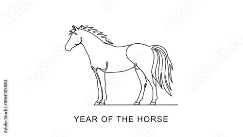Year of the Horse Illustration