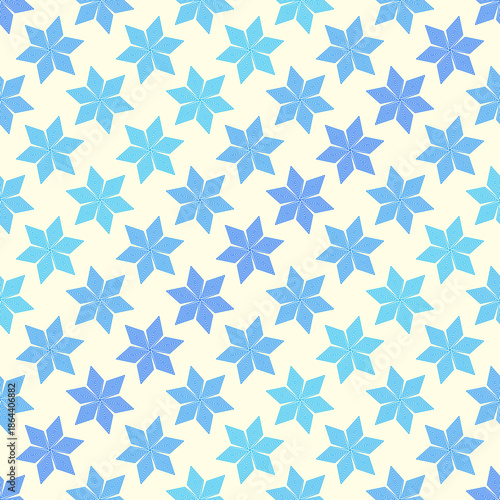 Seamless surface pattern design with stars tiles ornament. Oriental traditional ornamentation with repeated geometric shapes. Ancient mosaic wallpaper. Grid motif. Digital paper. Vector.