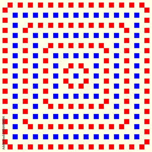 Checks wallpaper. Seamless geometric pattern. Squares background. Polygons ornament. Geometrical motif. Mosaic digital paper. Textile print. Web design. Vector art work