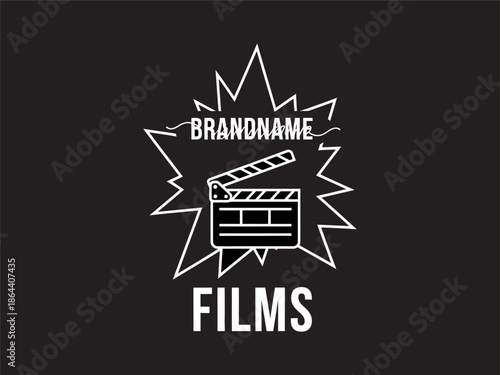 Film Clapboard Logo Design Template.