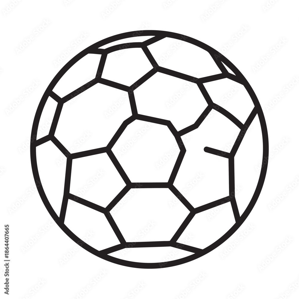 Fototapeta premium Simple soccer ball icon isolated on transparent background