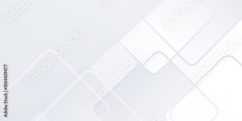 Abstract white and gray square shape background with futuristic technology minimal subtle vertical stripes and texture whit background. Vector illustration.