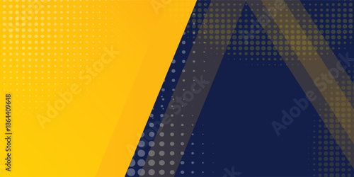 dark blue abstract banner in half tone style design