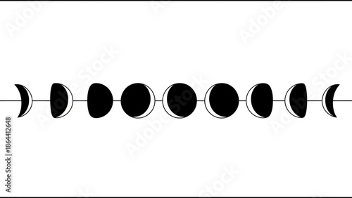 Sequential Phases of a Solar Eclipse Demonstrating Transition of Moon's Shadow Across the Sun