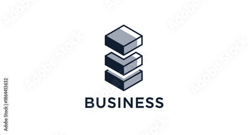 Abstract Geometric Logo Design Showcasing Business Growth, Modernity, and Innovative Solutions