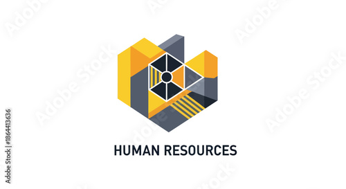 Free Download Abstract Geometric Logo Design Showcasing Concepts Related To Human Resource Management - GFXLoad