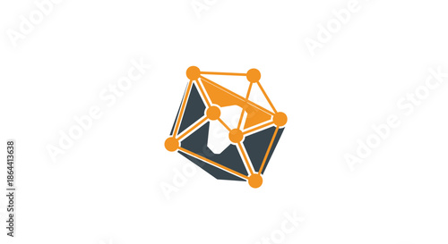 Abstract Geometric Logo Design Showcasing Connectivity In A Modern And Minimalist Style