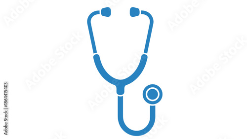 Simplified Medical Stethoscope Icon Representing Healthcare and Diagnosis