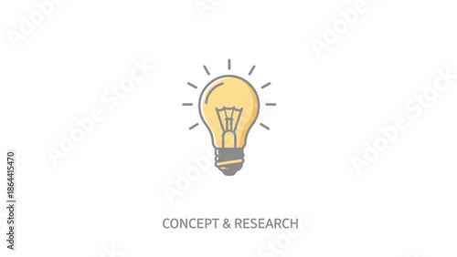 Innovative Idea Concept Illustration Representing Creative Thinking and Research Process