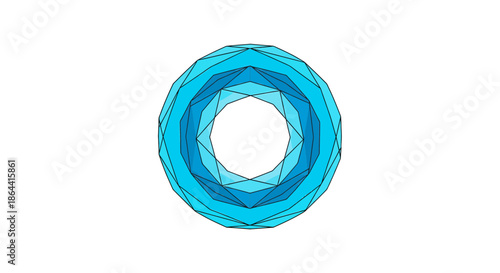 Abstract Geometric Sphere Ring: A Modern Digital Design for Creative Visuals