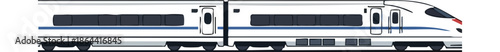 Modern bullet train illustration showcasing sleek design and transportation efficiency