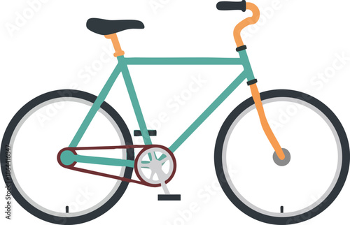 Whimsical Bicycle Illustration A Nostalgic Ride with Artistic Charm