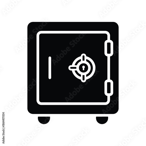 Secure Safe Deposit Box Illustration Symbolizing Security and Protection of Valuables