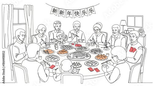 family dinner table with food