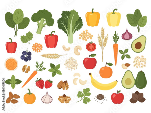 Vibrant Vegan Delight A Colorful Array of Fresh Produce