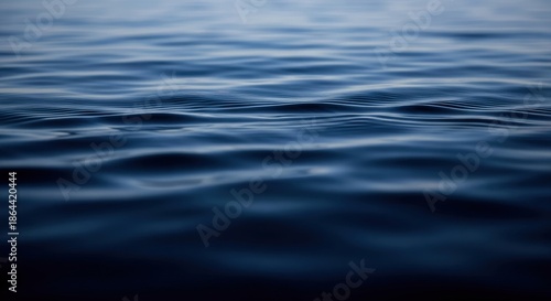Close up of dark blue water surface with ripples