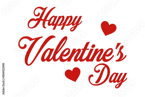 Wallpaper Mural Happy valentine's day isolated on white background, Vector, illustration Torontodigital.ca