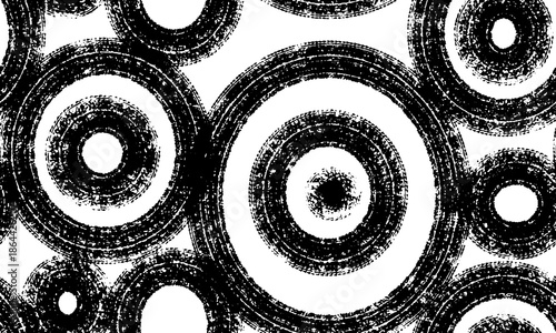 Abstract background with a repeating concentric circle pattern. Grunge style design.
