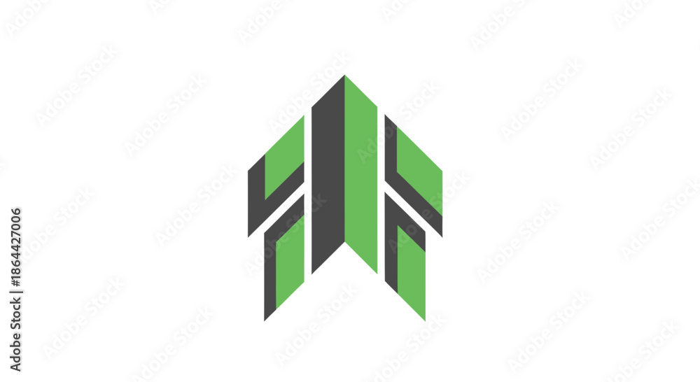 Fototapeta premium Abstract Geometric Upward Arrows Symbolizing Growth, Progress, and Forward Movement