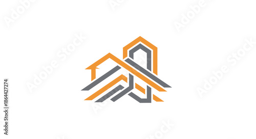 Abstract Geometric Structure Depicting Modern Architectural Designs and Construction Concepts