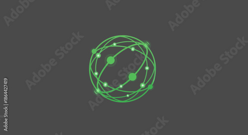 Abstract Glowing Orb Depicting Networks And Seamless Global Connections Visualization