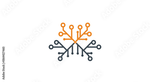 Abstract Geometric Technology Icon Depicting Conceptual Connectivity And Digital Innovation