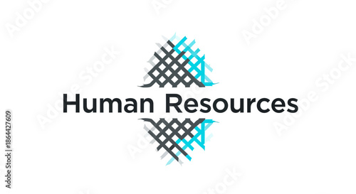 Abstract Graphic Design Elements Representing Human Resources Department and Workforce
