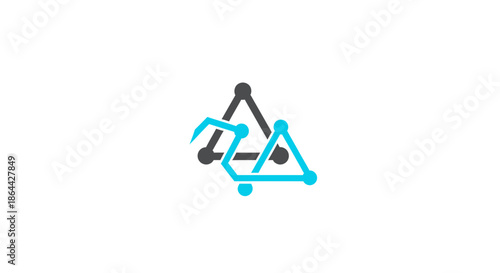 Abstract Geometric Triangle Shapes Design Representing Interconnected Concepts and Ideas