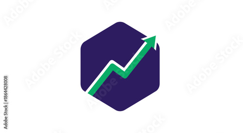 Abstract Graphic of Upward Trend and Business Growth Depicting Positive Development