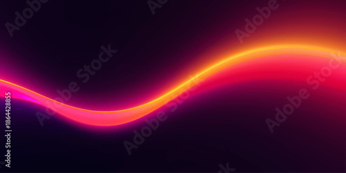An abstract design featuring glowing blue waves and colorful light beams creates a motion effect across a dark space backdrop for a modern energy art illustration wallpaper