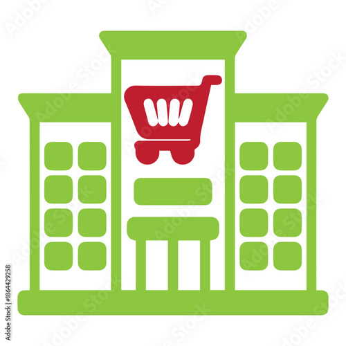 Shopping Center Cart Icon