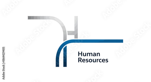 Abstract Graphic Representing Human Resources Departmental Synergy and Recruitment Process