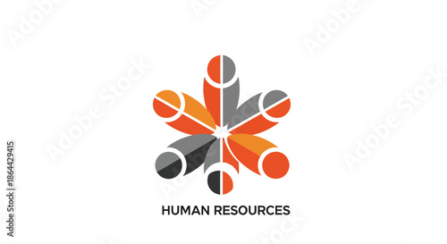 Abstract Graphic Representing Human Resources, Connecting People and Workforce Effectively