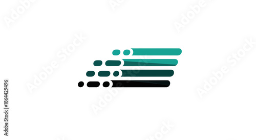 Abstract Graphic Representing Speed, Data Flow, And Organizational Structure Illustration