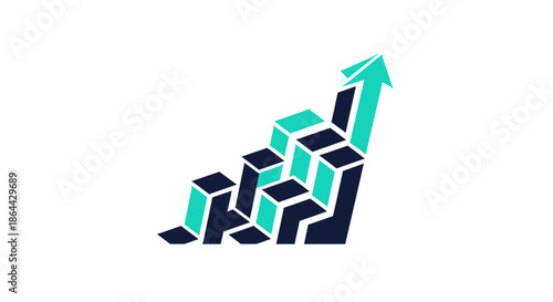 Abstract Growth Graphic Depicting Upward Momentum and Positive Business Progression