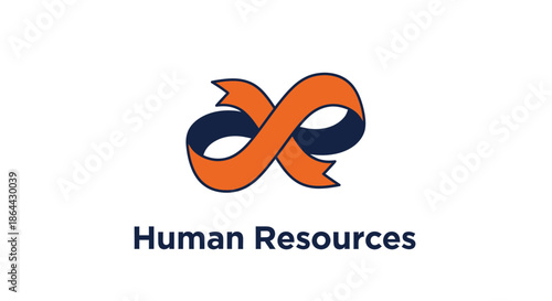 Abstract Human Resources Logo Depicting Collaboration, Growth, And Perpetual Development