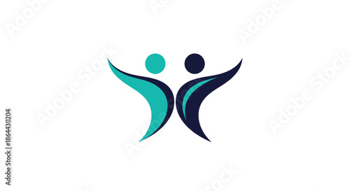 Abstract Illustration Depicting Connection, Synergy, and Unity Among Diverse Individuals