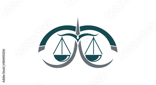 Abstract Illustration Of A Balance Scales Representing Justice And Equilibrium