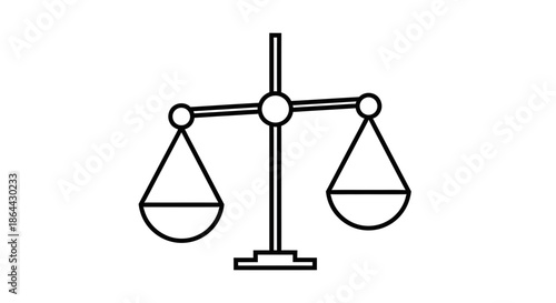 Abstract Illustration of a Balance Symbolizing Fairness, Justice, and Legal Concepts