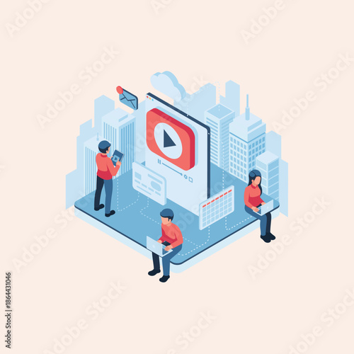 Digital Marketing Strategy and Online Content Creation with a Focus on Video Playback Technology and User Engagement in a Modern Urban Environment