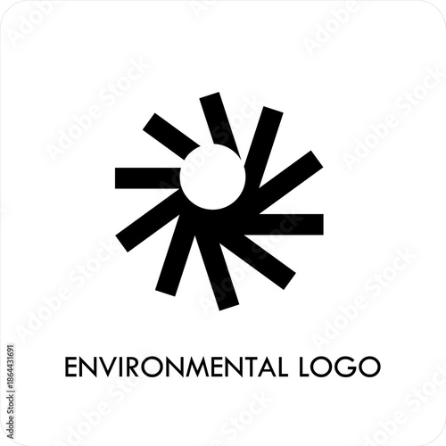 Minimalist Abstract Nature Symbol for Sustainable Business