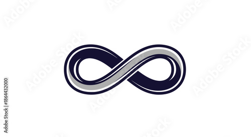 Abstract Infinity Symbol Design with Elegant Aesthetics for Branding and Concepting
