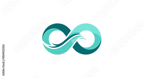 Abstract Infinity Symbol Illustrating Movement, Water, And Perpetual Flowing Dynamics