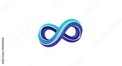 Abstract Infinity Symbol: Modern Branding Design Illustrating Boundless Concept