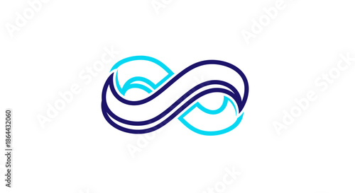 Abstract Infinity Symbol: Modern Graphic Design for Diverse Conceptual Applications