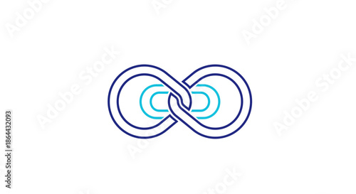 Abstract Infinity Symbol Representing Synergy and Interconnectedness on Bright Background