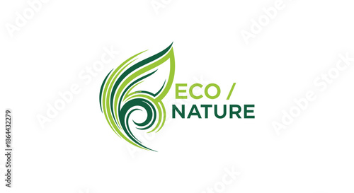 Abstract Leaf Symbolizing Eco-Friendly Concepts for Environmentally Conscious Designs