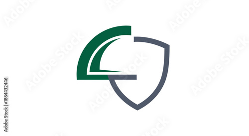 Abstract Logo Embodying Security, Protection, And Sustainable Growth Initiatives Visually