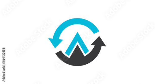 Abstract Logo Emphasizing Cycles, Direction, And The Letter A for Brand Identity