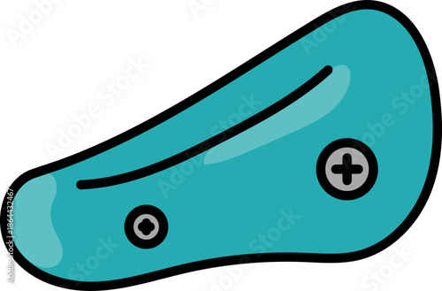 Rock climbing hold with outline illustration